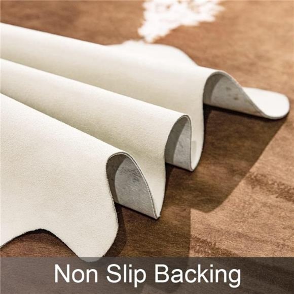 Premium Faux Cowhide Rug 4.6 x 5.2 Feet, Durable and Large Size Cow Print Rugs - Picture 6 of 6